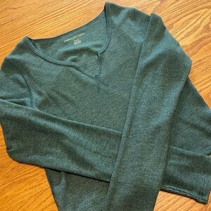 Green Cropped Sweater